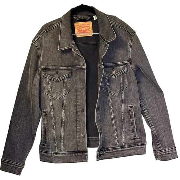 Levi's Men's Charcoal Denim Jacket - Picture 4 of 10